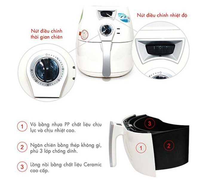 noi-chien-chan-khong-magic-korea-a78-6 nồi chiên chân không Magic A78 sử dụng dễ dàng