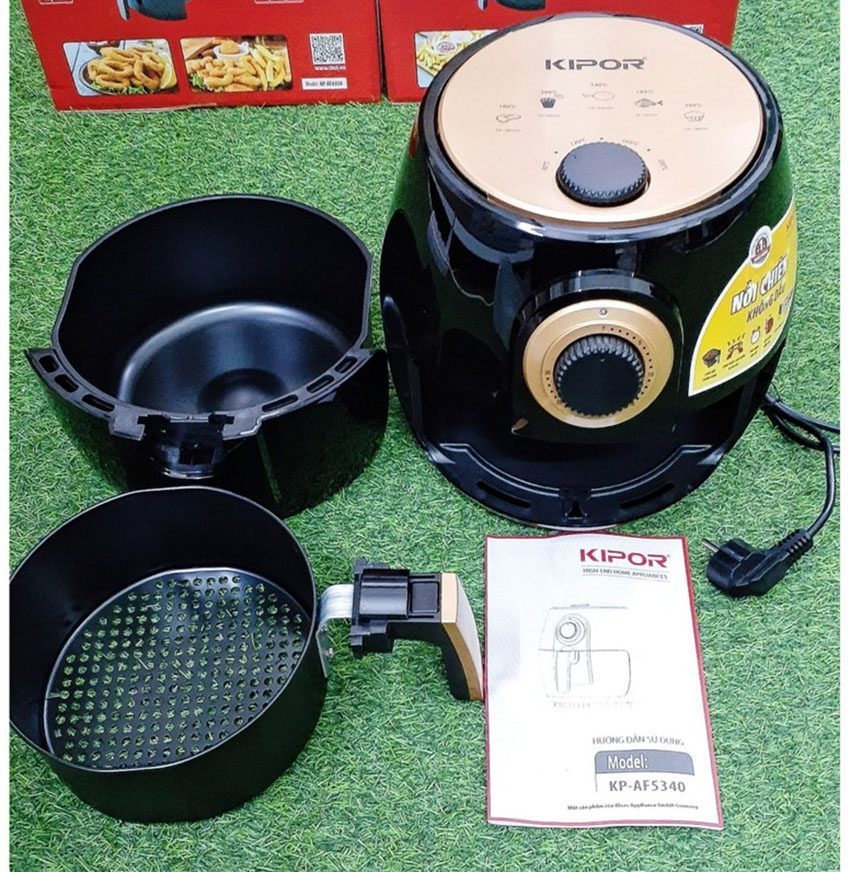 noi-chien-khong-dau-kipor-kp-af5340-1-2 Chất liệu của Nồi chiên không dầu Kipor KP-AF5340