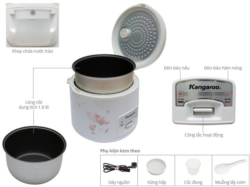 noi-com-dien-kangaroo-kg377-3 Chi tiết của nồi cơm điện Kangaroo KG377