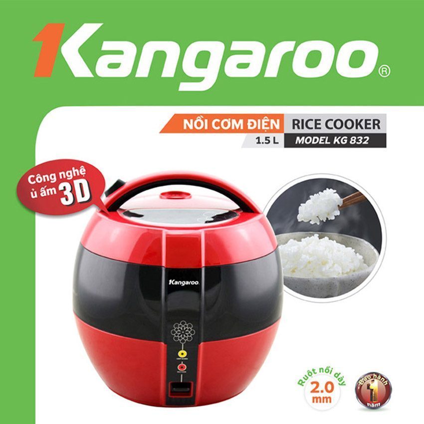 noi-com-dien-kangaroo-kg832-3 Thiết kế của nồi cơm điện Kangaroo KG832