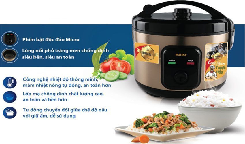 noi-com-dien-matika-mtk-rc1892-3 Tính năng của Nồi cơm điện Matika MTK-RC1892