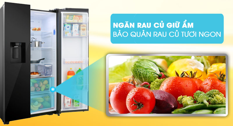 tu-lanh-inverter-samsung-rs64r53012c-sv-8 Ngăn rau củ của Tủ lạnh Inverter Samsung RS64R53012C/SV