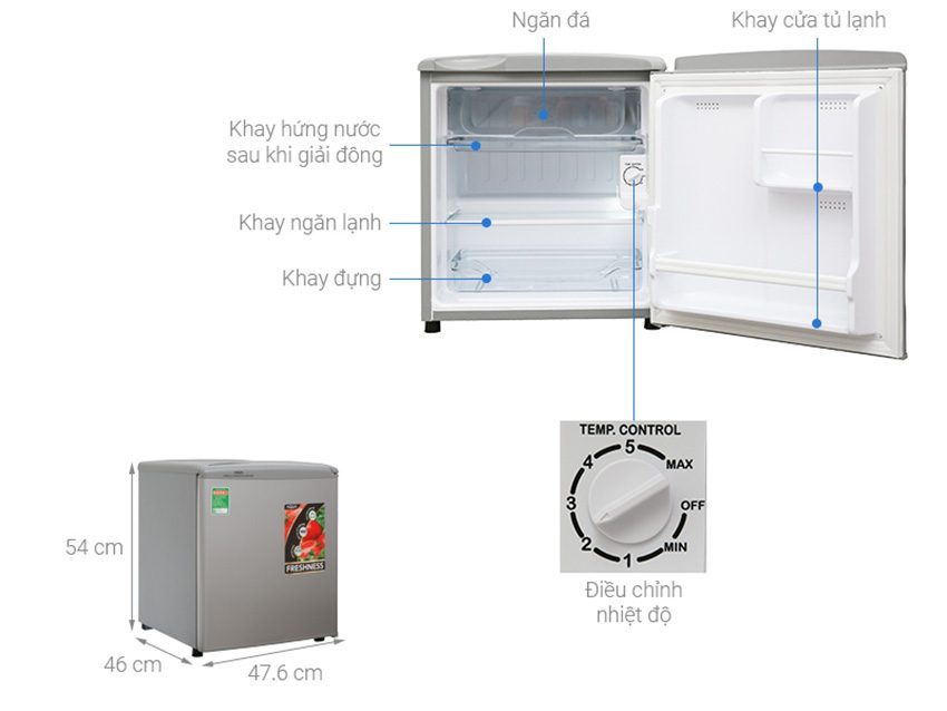tu-lanh-mi-ni-aqua-aqr-55er-28ss29-828129 Chi tiết của tủ lạnh mi ni Aqua AQR-55ER (SS)
