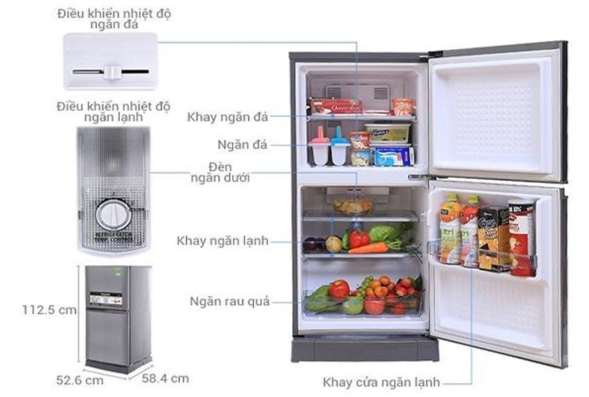 tu-lanh-panasonic-nr-bj158ssv1-4 Tủ lạnh Panasonic NR-BJ158SSV1