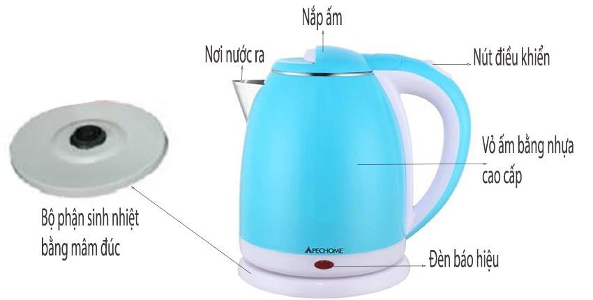 Chi tiết của Ấm đun siêu tốc Apechome APH-ST05S