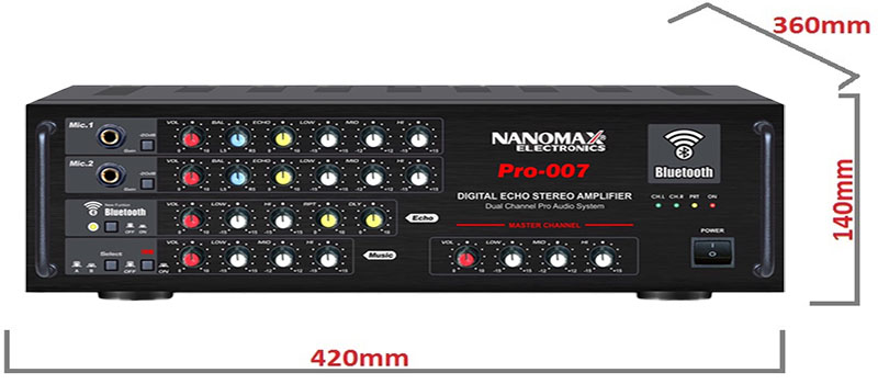 amply-karaoke-nanomax-pro-007-4 Kích thước của Amply Karaoke Nanomax PRO-007
