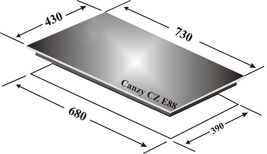 bep-dien-tu-hong-ngoai-canzy-cz-e88-3 Kích thước của bếp điện từ hồng ngoại Canzy CZ E88