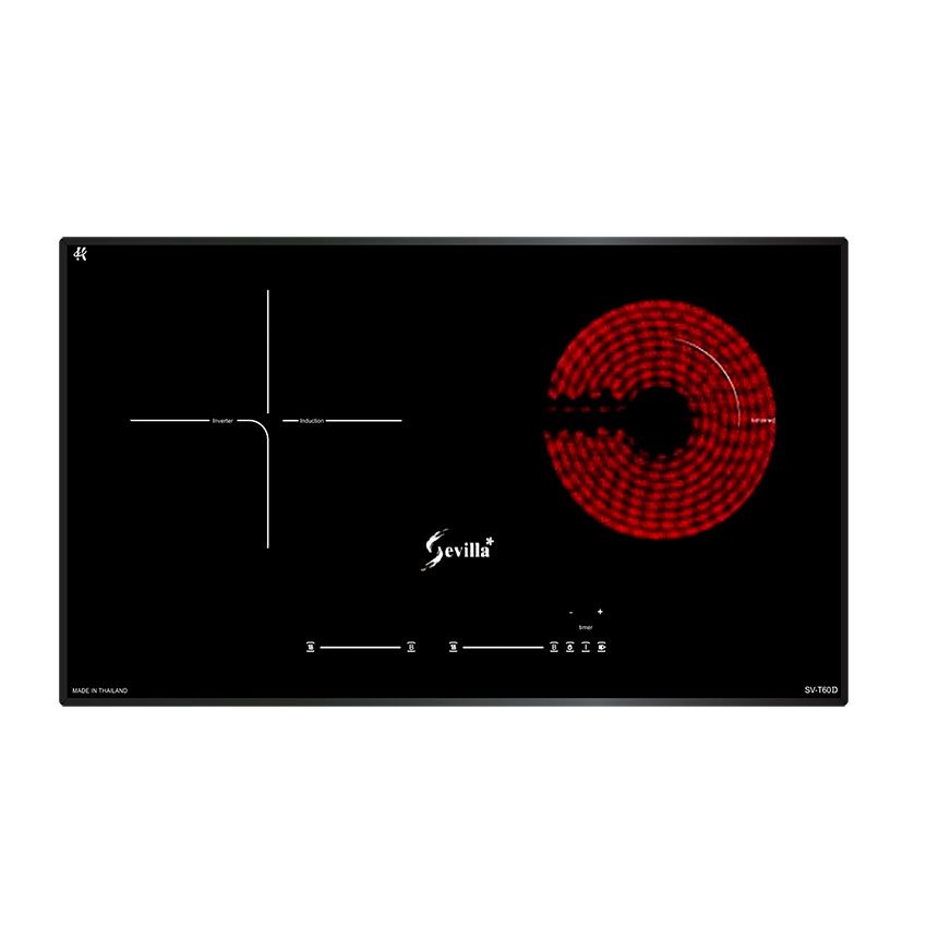 Bếp đôi điện từ hồng ngoại inverter Sevilla SV-T60D - Hàng chính hãng 1 Bếp đôi điện từ hồng ngoại inverter Sevilla SV-T60D - Hàng chính hãng