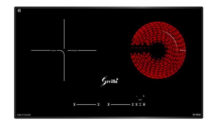 Bếp đôi điện từ hồng ngoại inverter Sevilla SV-T60D