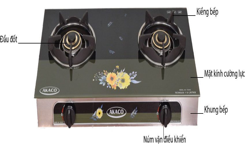 bep-gas-doi-akaco-ak-738-2 Cấu tạo của Bếp gas đôi Akaco AK-738