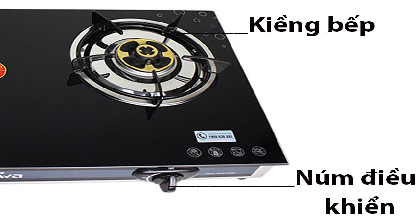 bep-gas-doi-duong-kinh-kiwa-ka-2231gb-4 Thiết kế kiềng và điều khiển của Bếp gas đôi dương kính Kiwa KA-2231GB