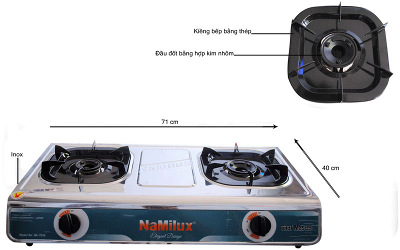 bep-gas-doi-namilux-na-703asm-2 Bếp gas đôi Namilux NA-703ASM