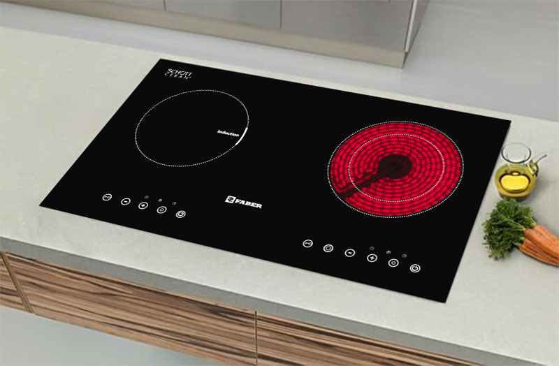 Thiết kế lắp âm của bếp hỗn hợp Faber FB-INES