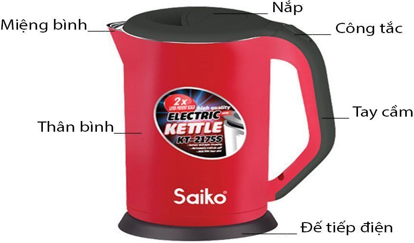 binh-dun-sieu-toc-saiko-tk-2175s-2 Cấu tạo của Bình đun siêu tốc Saiko TK-2175S