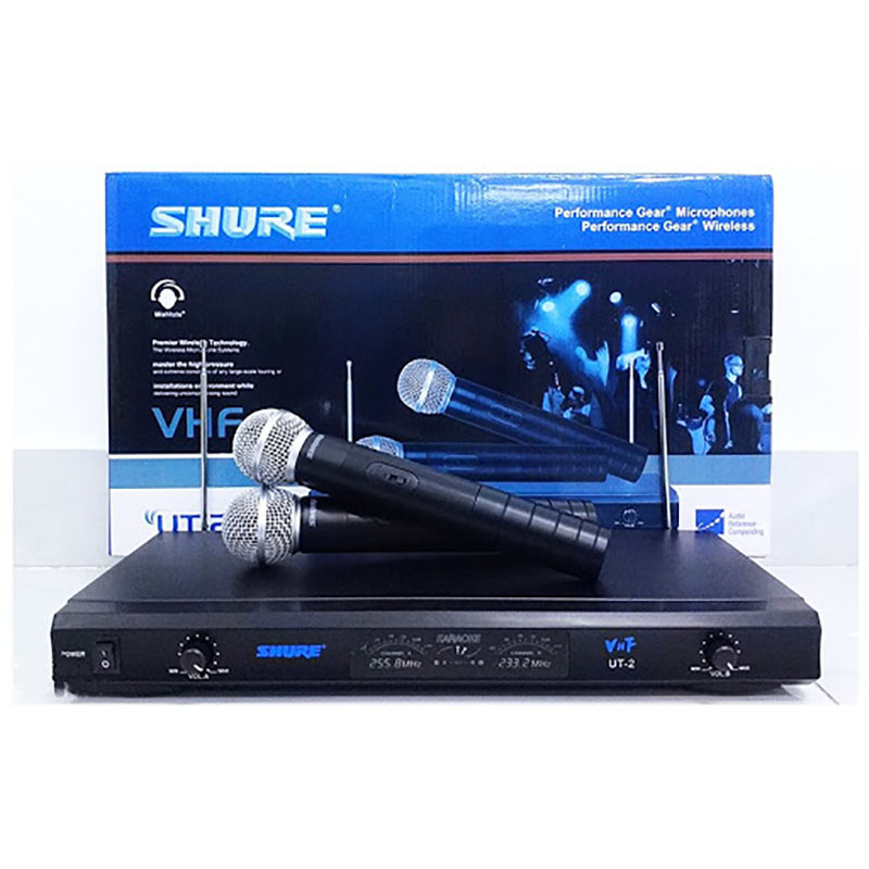 Bộ 2 Micro không dây Shure UT-2 - Hàng chính hãng 1 Bộ 2 Micro không dây Shure UT-2 - Hàng chính hãng
