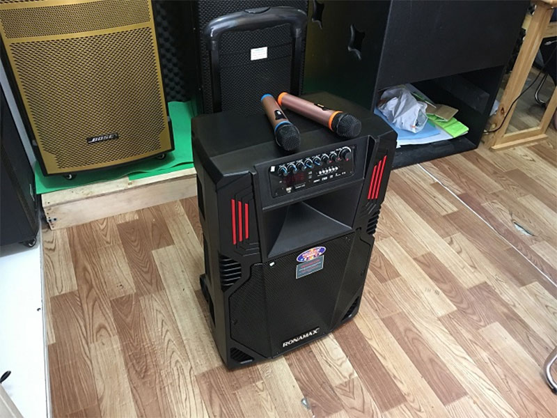 Loa kéo Ronamax F15 với 2 micro kèm theo