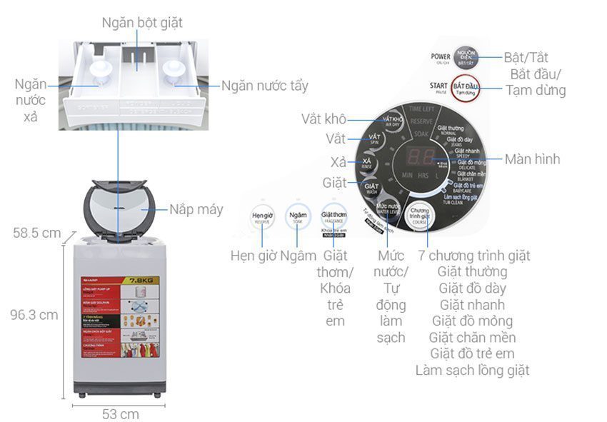 may-giat-cua-tren-sharp-es-u80gv-h-4 Chi tiết của máy giặt cửa trên Sharp ES-U80GV-H