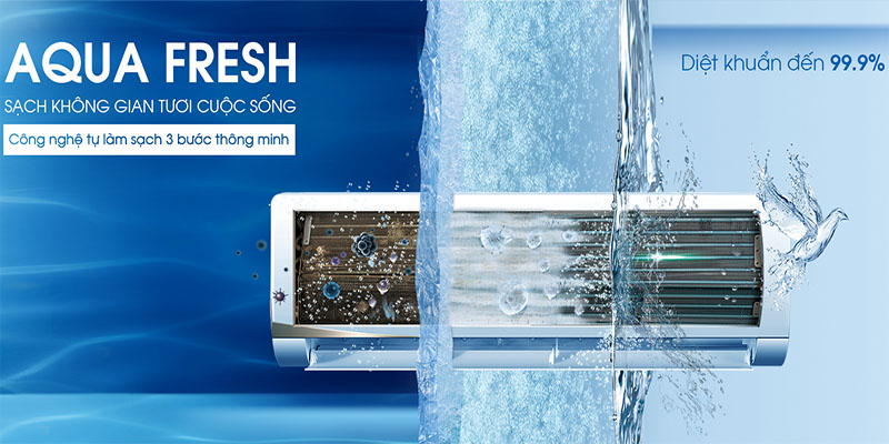 may-lanh-inverter-aqua-aqa-kcrv18wnm-5 Chế độ tự động làm sạch của Máy lạnh Inverter Aqua AQA-KCRV18WNM