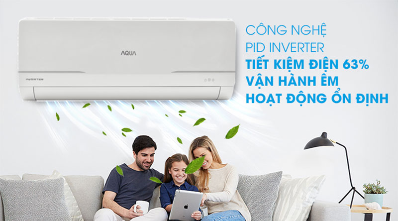 may-lanh-inverter-aqua-aqa-kcrv9wnm-428129 Máy lạnh Inverter Aqua AQA-KCRV9WNM ứng dụng công nghệ Inverter tiết kiệm điện
