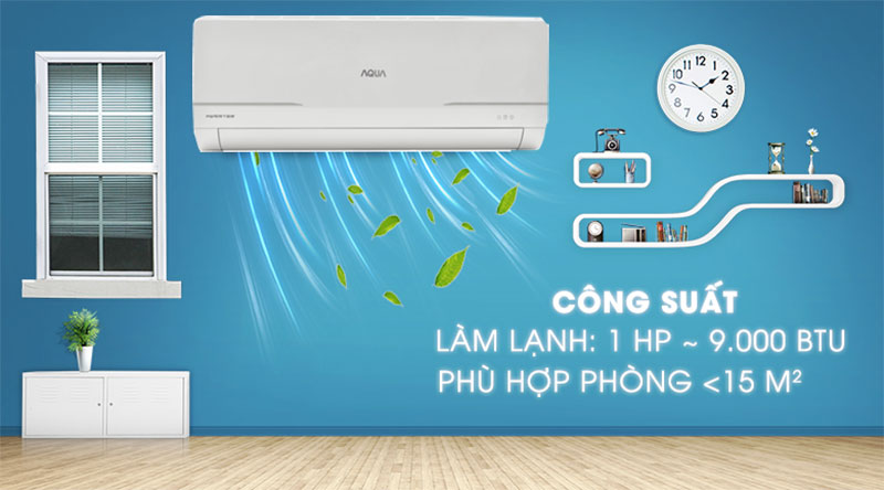 may-lanh-inverter-aqua-aqa-kcrv9wnm-5 Diện tích sử dụng của máy lạnh Inverter Aqua AQA-KCRV9WNM
