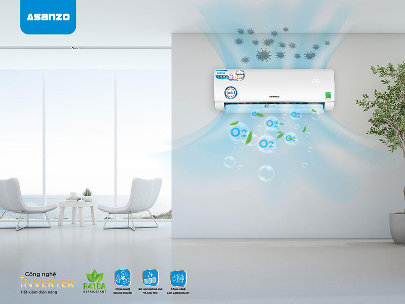 may-lanh-inverter-asanzo-k12n66-3 Chức năng của máy lạnh Inverter Asanzo K12N66