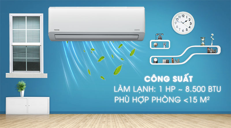 may-lanh-inverter-toshiba-ras-h10hkcvg-v-4 Công suất làm lạnh của máy lạnh Inverter Toshiba RAS-H10HKCVG-V