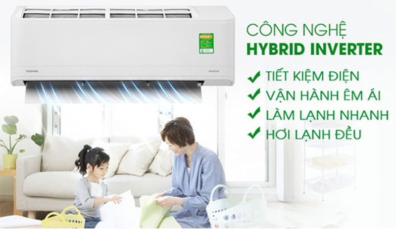 may-lanh-inverter-toshiba-ras-h10x3kcvg-v-5 Công nghệ tiết kiệm điện của máy lạnh Inverter Toshiba RAS-H10X3KCVG-V