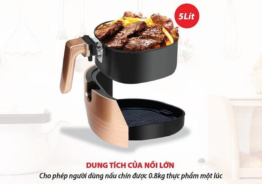 noi-chien-khong-dau-saiko-fry-5000t-2 Nồi chiên không dầu Saiko FRY-5000T có dung tích 5 lít