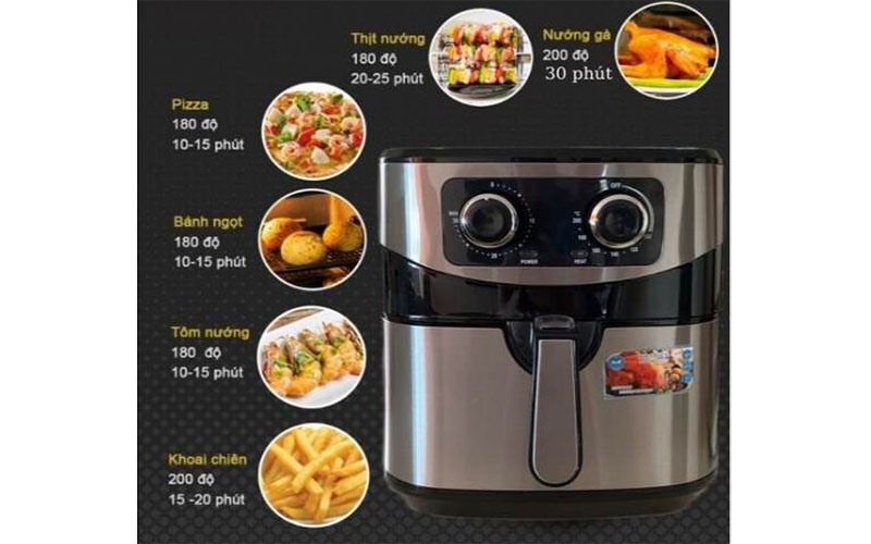 noi-chien-khong-dau-sharp-ks-92-5 Ứng dụng của Nồi chiên không dầu Sharp KS-92