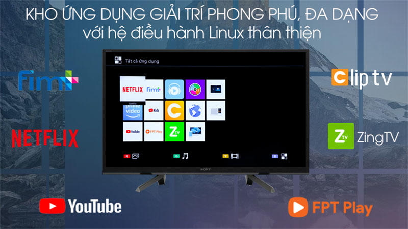 Ứng dụng của Smart Tivi Sony 43 inch KDL-43W660G