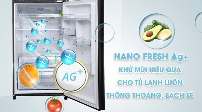 tu-lanh-inverter-345-lit-aqua-aqr-ig356dn20gbn-8 Tủ lạnh inverter 345 lít Aqua AQR-IG356DN GBN với công nghệ Nano Fresh Ag+