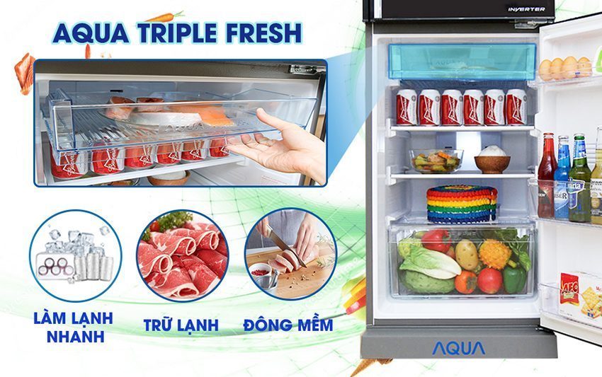 tu-lanh-inverter-aqua-aqr-i226bn-6 Tủ lạnh Inverter Aqua AQR-I226BN với công nghệ cấp mềm