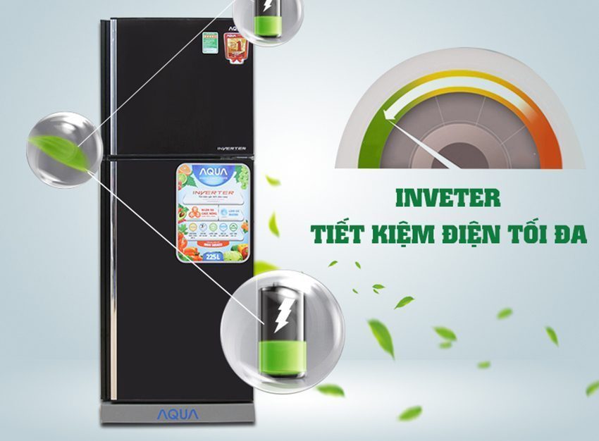 tu-lanh-inverter-aqua-aqr-i226bn-8 Công nghệ tiết kiệm điện của tủ lạnh Inverter Aqua AQR-I226BN