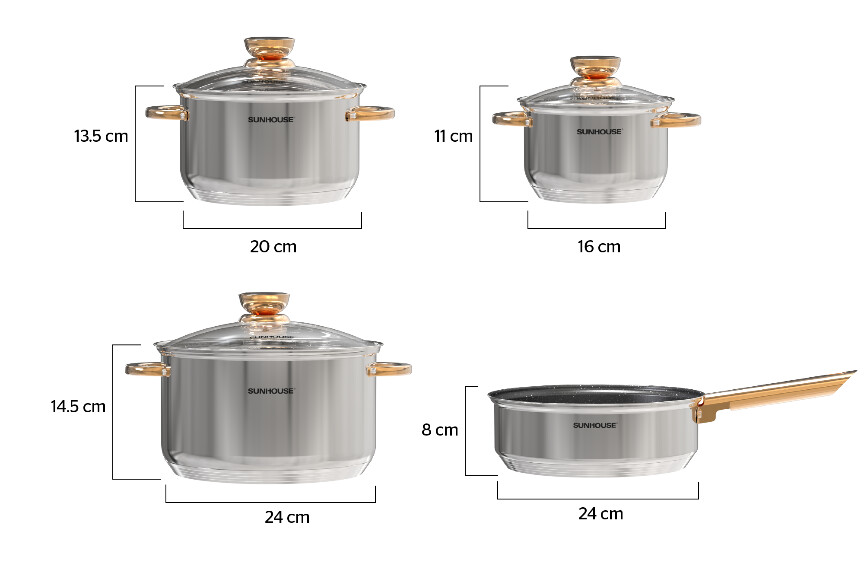 Bộ nồi 4 chiếc inox 5 đáy Sunhouse 24cm SHG789 12 1 nQ5fD8