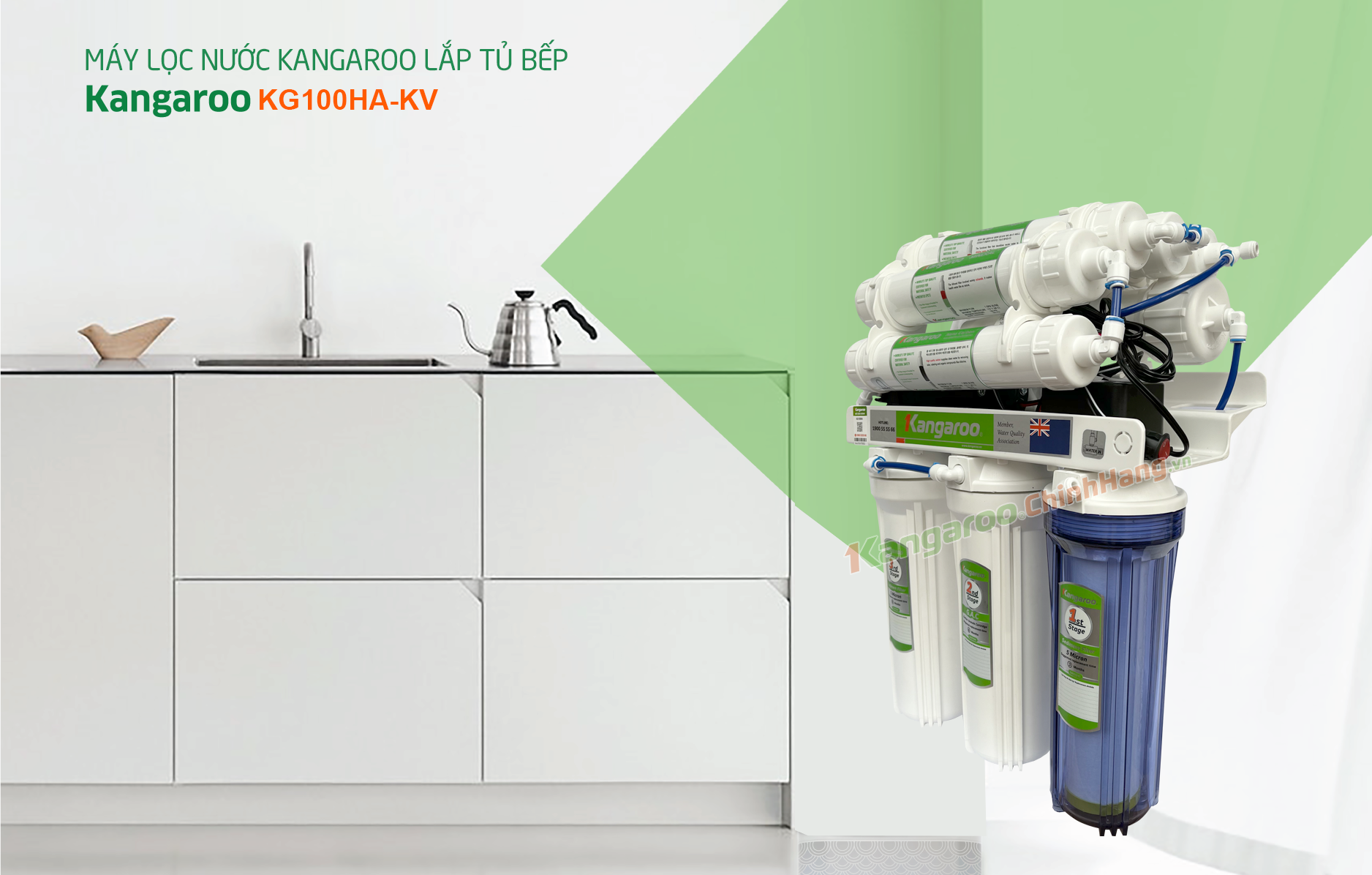 Máy lọc nước Kangaroo Hydrogen KG100HA Không Vỏ 5 Kangaroo KG100HA large