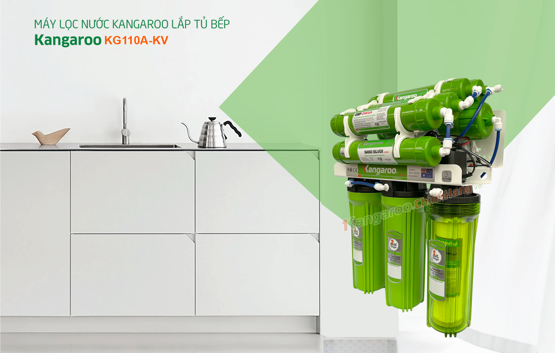 Máy lọc nước Kangaroo KG110A KV - Tạo nước Omega 2 Kangaroo KG110A KV large