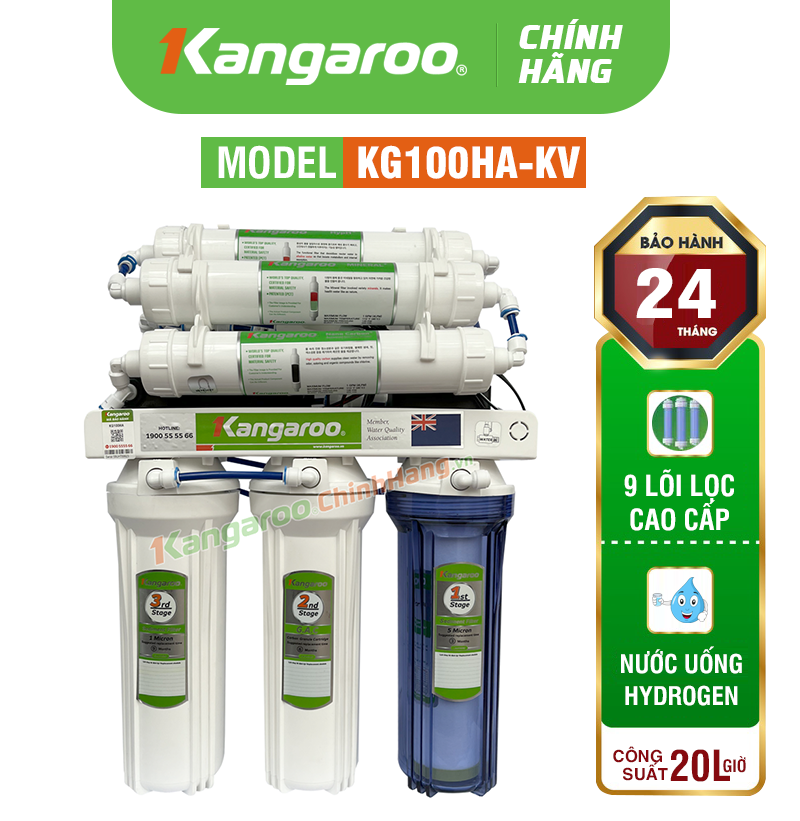 Máy lọc nước Kangaroo Hydrogen KG100HA Không Vỏ 1 May loc kangaroo KG100HA KV