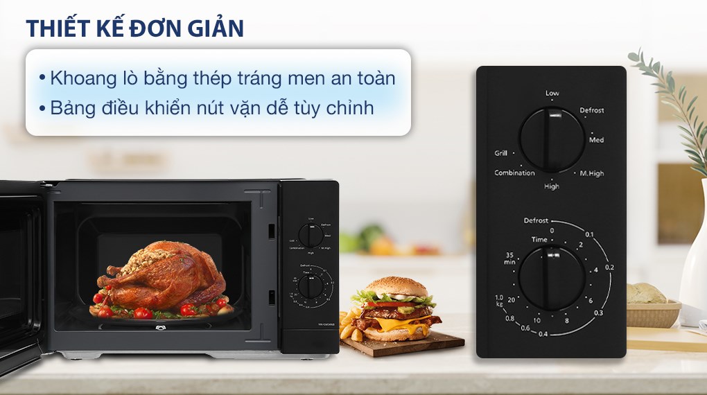 Lò vi sóng có nướng Panasonic NN-GM34NBYUE 24 lít 3 lo vi song panasonic nn gm34nbyue 24 lit638206905195707753