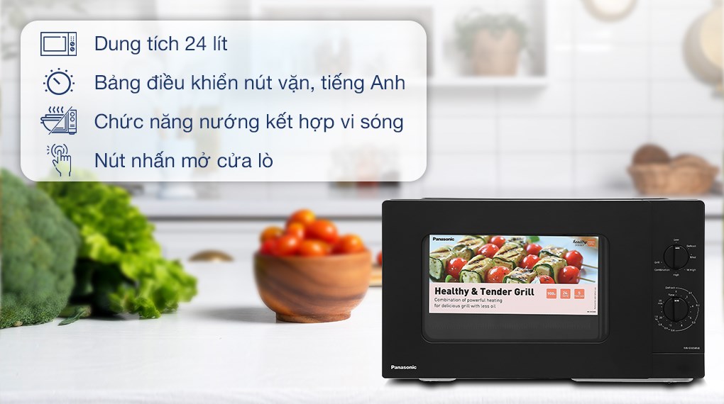 Lò vi sóng có nướng Panasonic NN-GM34NBYUE 24 lít 1 lo vi song panasonic nn gm34nbyue 24 lit638206905197237702