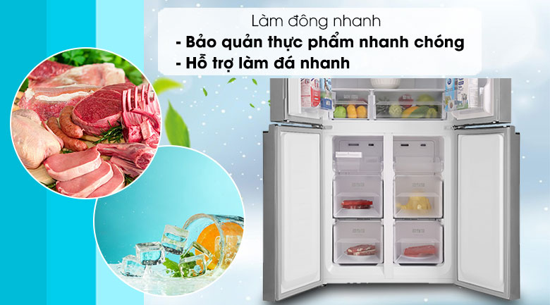 Tủ lạnh Sharp Inverter 404 lít Multi Door SJ-FX420V-SL 4 cánh 13 pasted image 0 2