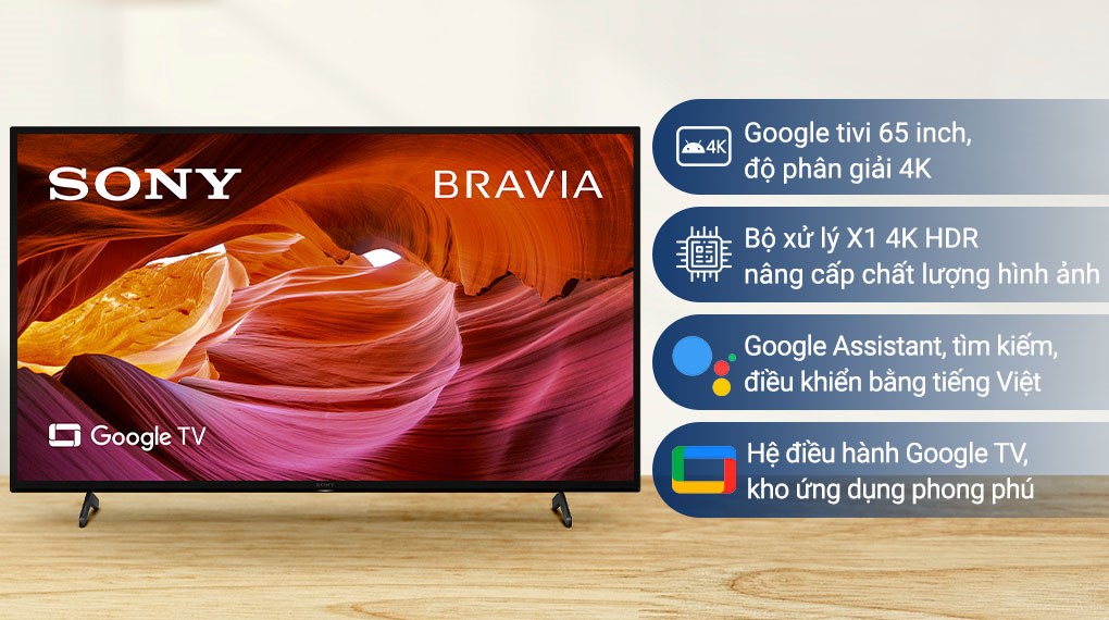 Google Tivi Sony 4K 65 inch KD-65X75K 1 Google Tivi Sony 4K 65 inch KD-65X75K